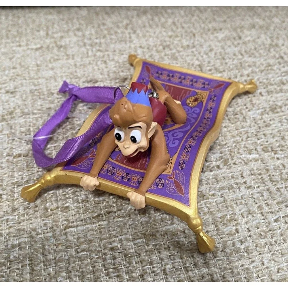Disney Parks Abu and Magic Carpet Aladdin Christmas Ornament  RARE